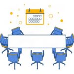 取締役会の日程を押さえるイメージ