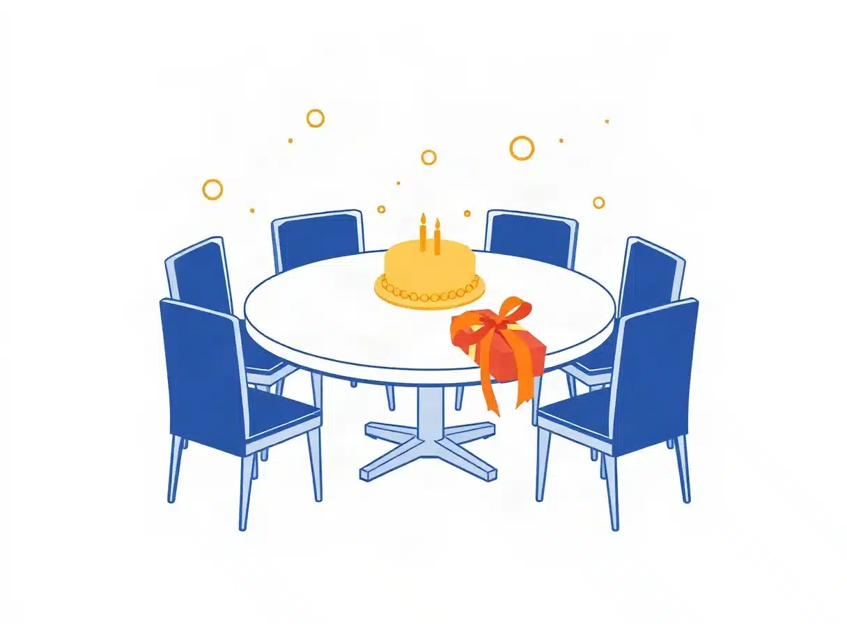 二次会の会場と景品を準備するイメージ